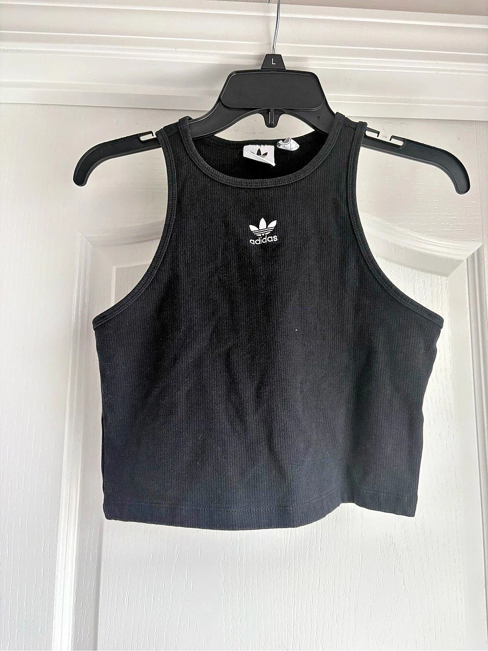 adidas Essentials Ribbed Tank Top Black Large